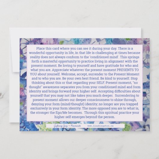 Wees je eigen mooie bevestigende Kaart (Achterkant)