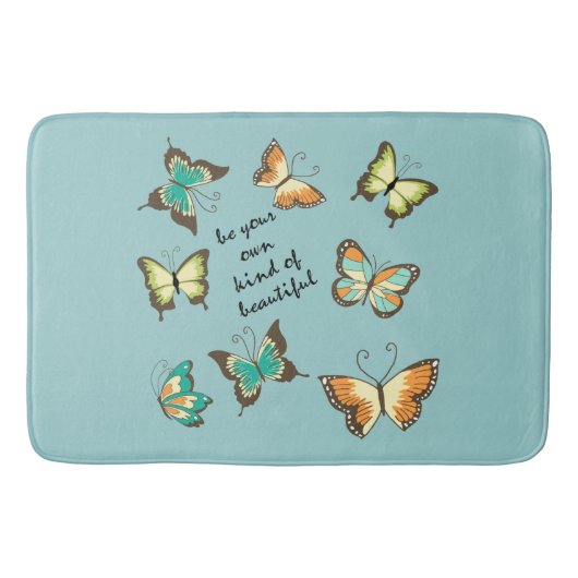 Wees je eigen mooie vlinders badmat (Voorkant)