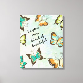Wees je eigen mooie vlinders canvas afdruk