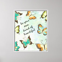 Wees je eigen mooie vlinders canvas afdruk