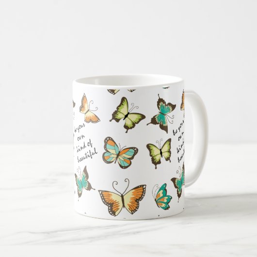 Wees je eigen mooie vlinders koffiemok (Voorkant rechts)