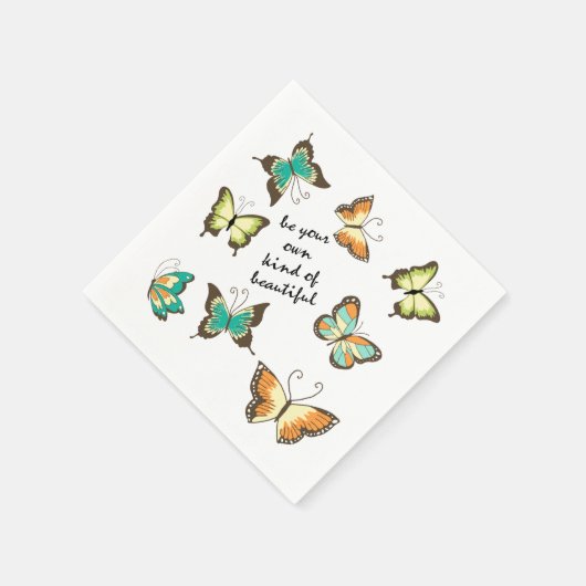 Wees je eigen mooie vlinders servetten (Hoek)