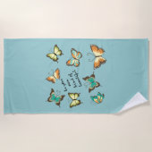 Wees je eigen mooie vlinders strandlaken (Voorkant)