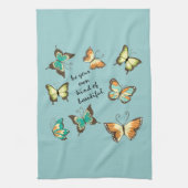 Wees je eigen mooie vlinders theedoek (Verticaal)