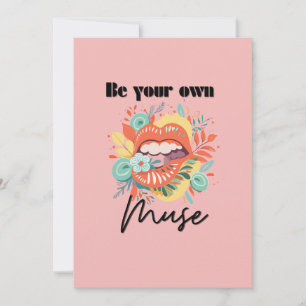 Wees je eigen muze, Self-Love Quote Feestdagenkaart
