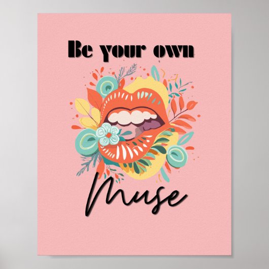 Wees je eigen muze, Self-Love Quote Poster (Voorkant)