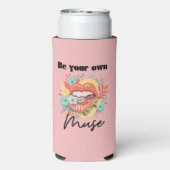 Wees je eigen muze, Self-Love Quote Seltzer Blikjeskoeler (Seltzer Achterkant)