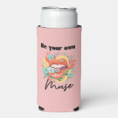 Wees je eigen muze, Self-Love Quote Seltzer Blikjeskoeler (Seltzer Voorkant)