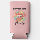 Wees je eigen muze, Self-Love Quote Seltzer Blikjeskoeler (Achterkant)