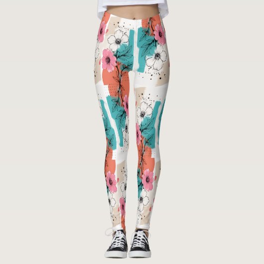 Wees je eigen ontwerp, trendy vrouwen ontwerp leggings (Voorkant)