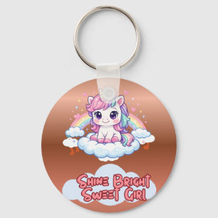 Wees Je Eigen Regenboog Knuffel Eenhoorn Sleutelhanger