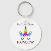 Wees je eigen regenboogButton Sleutelhanger (Voorkant)