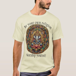 Wees je eigen religie en aanbid jezelf t-shirt