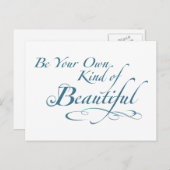 Wees je eigen soort mooi briefkaart (Voorkant / Achterkant)