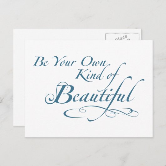 Wees je eigen soort mooi briefkaart (Voorkant / Achterkant)