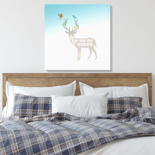 Wees je eigen soort mooi canvas afdruk (Insitu (Slaapkamer))