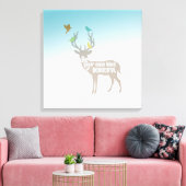 Wees je eigen soort mooi canvas afdruk (Insitu (Woonkamer))