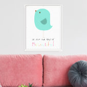Wees je eigen soort mooi canvas afdruk (Insitu (Woonkamer))