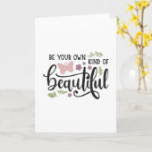 Wees je eigen soort mooi kaart (Gele Bloem)