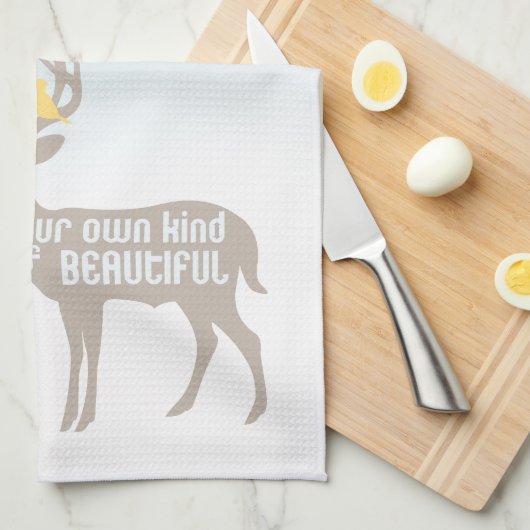 Wees je eigen soort mooi theedoek (Quarter Fold)