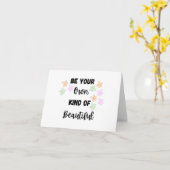 Wees je eigen soort mooie blanco Kaart (Gele Bloem)