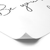 Wees je eigen soort mooie lijn art aangepaste teks poster (Hoek)