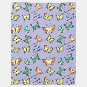 Wees je eigen soort mooie vlinders fleece deken