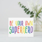 Wees je eigen superheld, Inspirerend citaat Briefkaart (Staand voorkant)