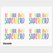 Wees je eigen superheld, Inspirerend citaat Rechthoekige Sticker (Vel)
