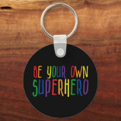 Wees je eigen superheld, Inspirerend citaat Sleutelhanger (Achterkant)