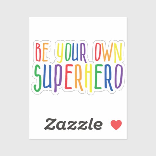 Wees je eigen superheld, Inspirerend citaat Sticker (Vel)