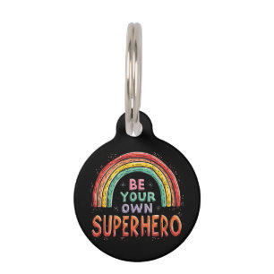 Wees je eigen superheld Inspirerend en kleurrijk Huisdierpenning