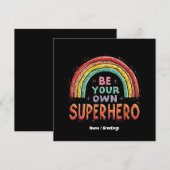 Wees je eigen superheld Inspirerend en kleurrijk Kaart (Voorkant / Achterkant)