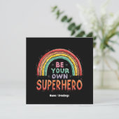 Wees je eigen superheld Inspirerend en kleurrijk Kaart (Staand voorkant)