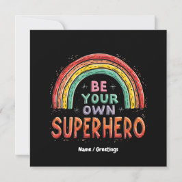 Wees je eigen superheld Inspirerend en kleurrijk Kaart