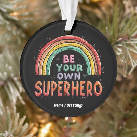 Wees je eigen superheld Inspirerend en kleurrijk Ornament (Boom)