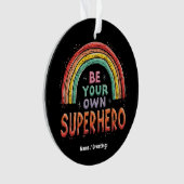 Wees je eigen superheld Inspirerend en kleurrijk Ornament (voorkant)