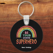 Wees je eigen superheld Inspirerend en kleurrijk Sleutelhanger (Voorkant)