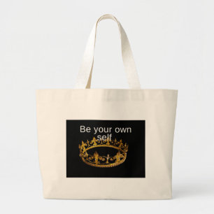 Wees je eigen zelf grote tote bag