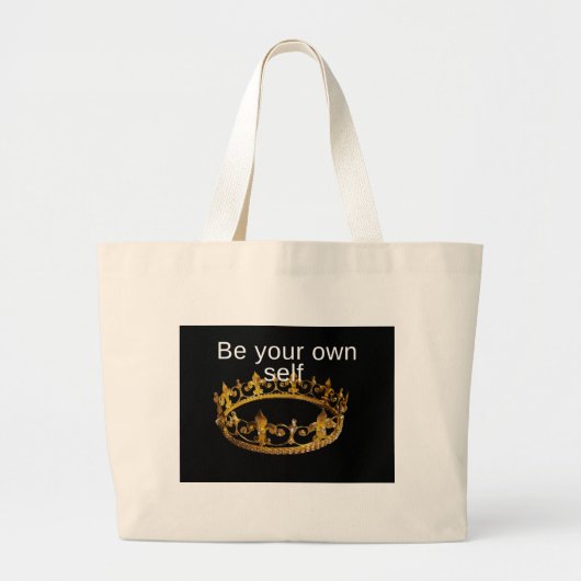 Wees je eigen zelf grote tote bag (Voorkant)