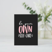 Wees je eigen zelfzorg briefkaart (Staand voorkant)