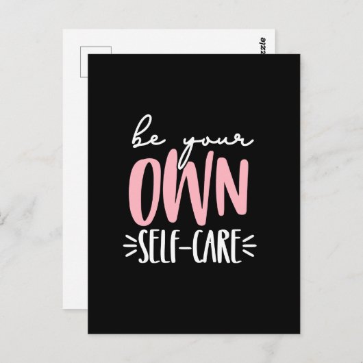 Wees je eigen zelfzorg briefkaart (Voorkant / Achterkant)