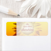 Wees je eigen zonnebloem rood geel ombre etiket (Insitu)