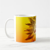 Wees je eigen zonnebloem rood geel ombre koffiemok (Links)