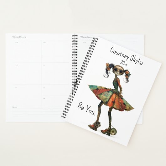 Wees je eigenzinnige grillige vrouw, verander naam planner (Display)