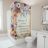 Wees je gids, herfstflorale mix douchegordijn (In situ)