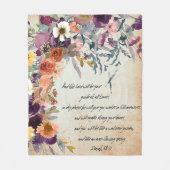 Wees je gids, herfstflorale mix fleece deken (Voorkant)