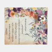 Wees je gids, herfstflorale mix fleece deken (Voorkant (Horizontaal))