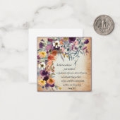 Wees je gids, herfstflorale mix notitiekaartje (Voorkant / Achterkant in situ)