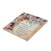 Wees je gids, herfstflorale mix tegeltje (Zijkant)